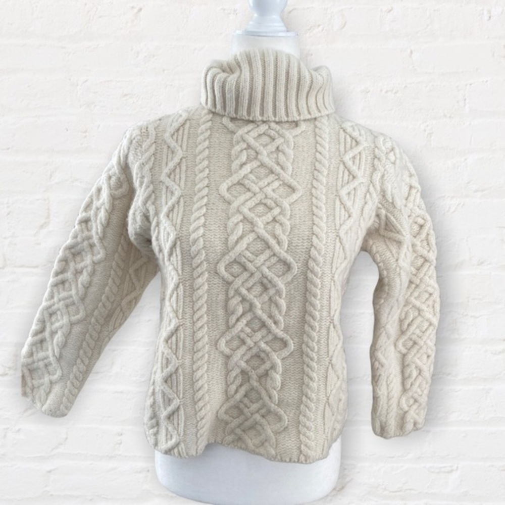 Vintage Paul James 100% Wool Fisherman Cable Knit Sweater Women’s Top (Small P)